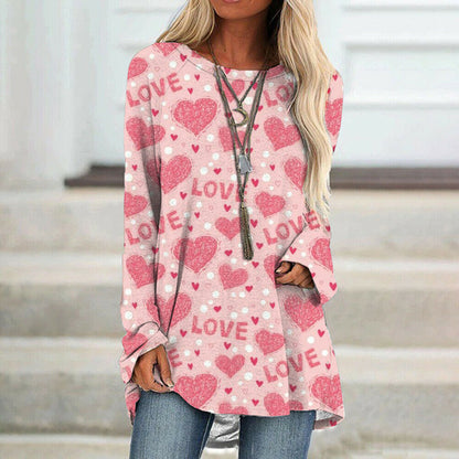 Love Print Long Sleeve Top