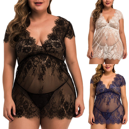 Full Size Lingerie w/ Lace Trim