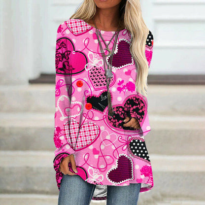 Love Print Long Sleeve Top