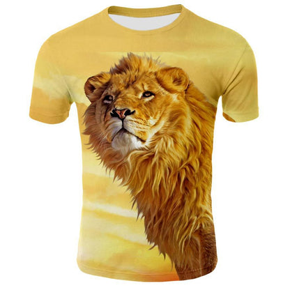 3d Men's T-shirt Animal Print Lion