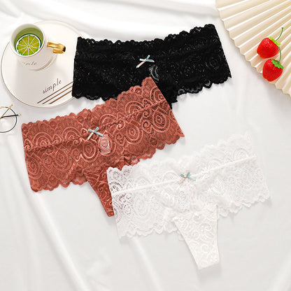 Women's Fashion Casual Solid Color Lace Shorts