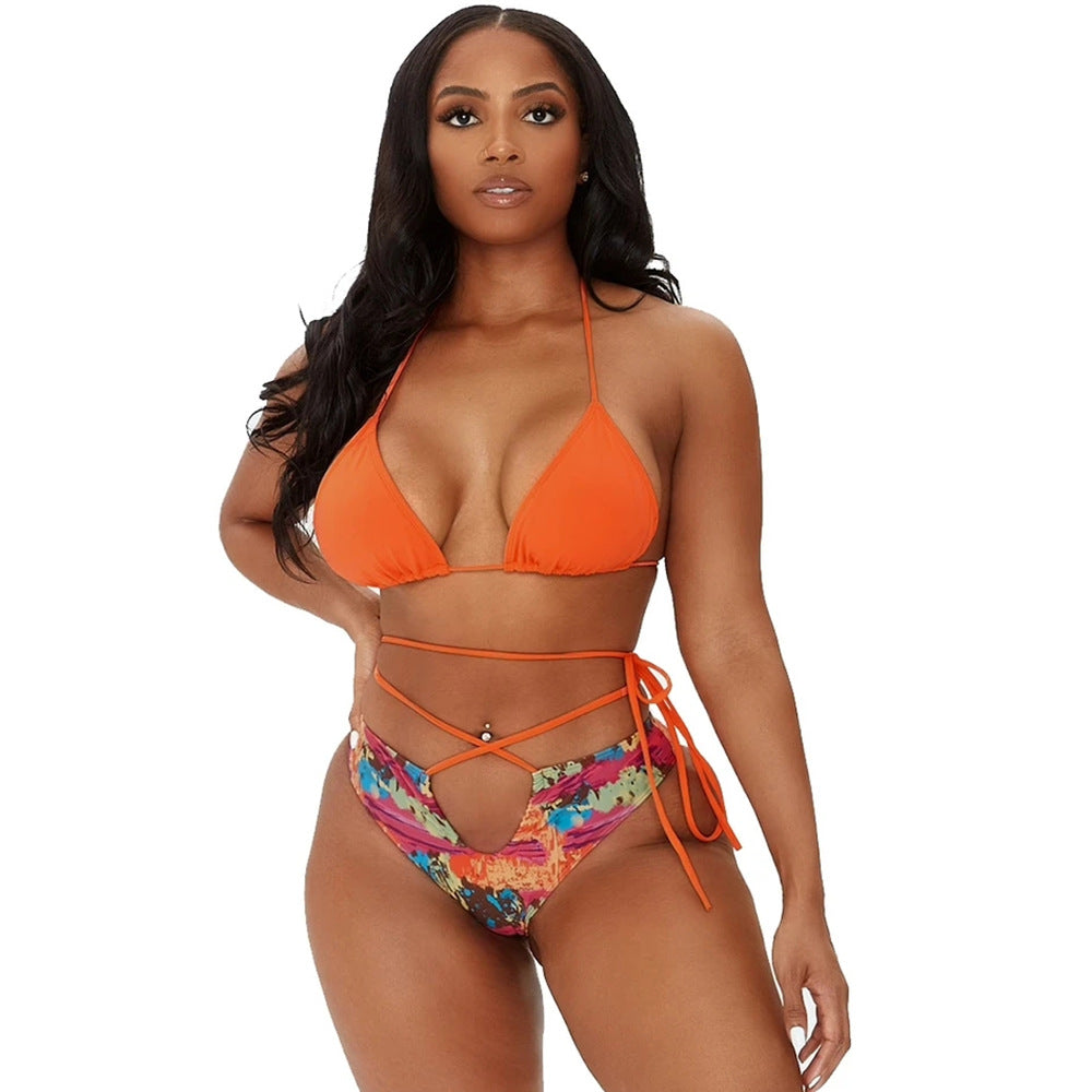 Waist Tie Bikini Swimsuit