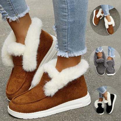 Warm Plush Fur Ankle Boots Women