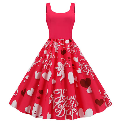 Valentine's Day print party dress