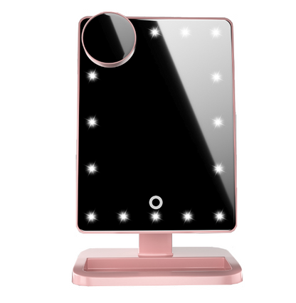 Touch Screen Makeup Mirror W/20 LED Light Bluetooth Music Speaker