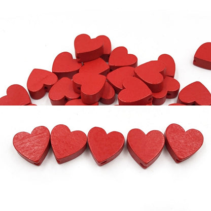 20pcs Valentine's Day Red Heart-Shaped Bead Set