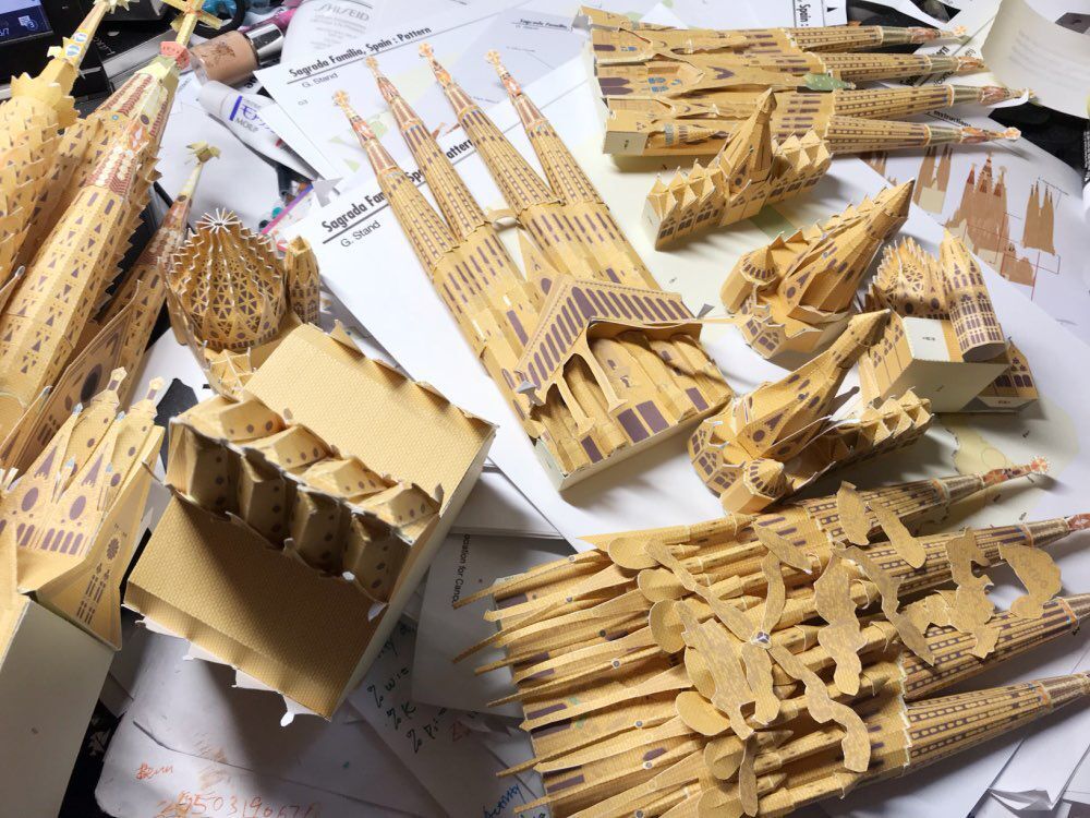 ON SALE!!! 505 OFF!!! Spain Sagrada Familia DIY 3D Paper Model Building Kit Cardboard