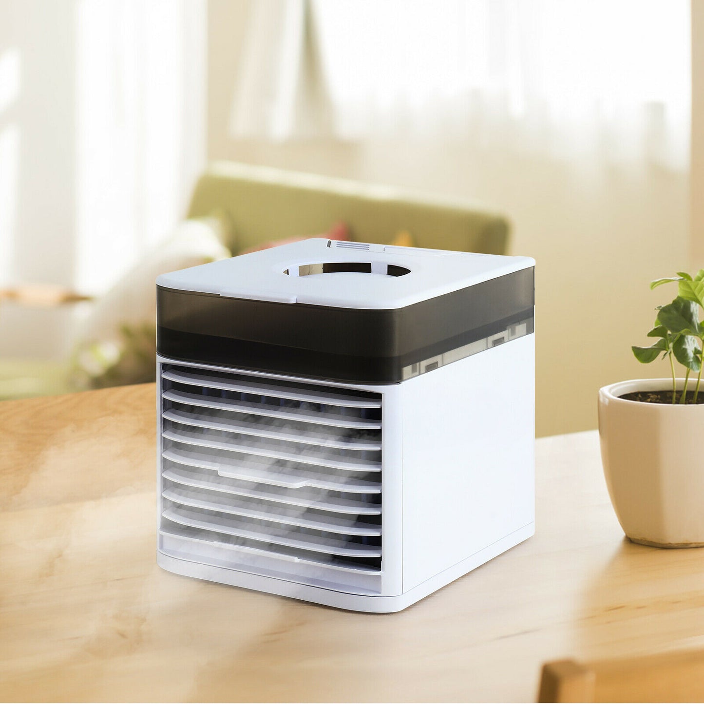 Enfriador portátil personal 4 en 1 Unidad de aire acondicionado de CA Humidificador con ventilador de aire Ventilador de enfriamiento de aire acondicionado portátil mejorado 4 en 1 Tienda de campaña para el hogar y la oficina de 3 velocidades