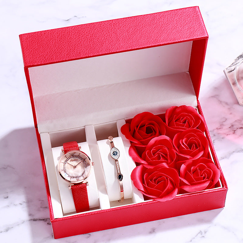 Set de regalo de reloj de mujer para el día de San Valentín