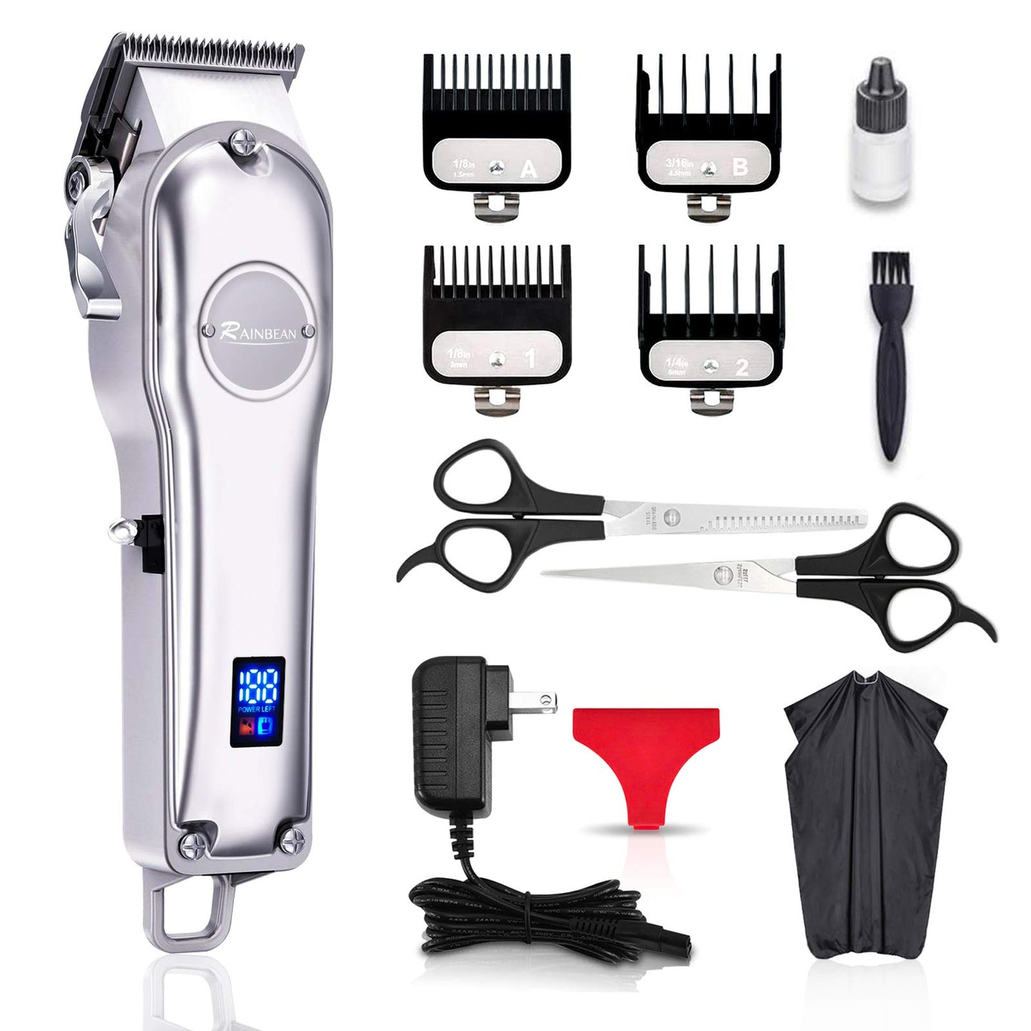 3 in 1 Waterproof Beard Trimmer Grooming Kit Cordless