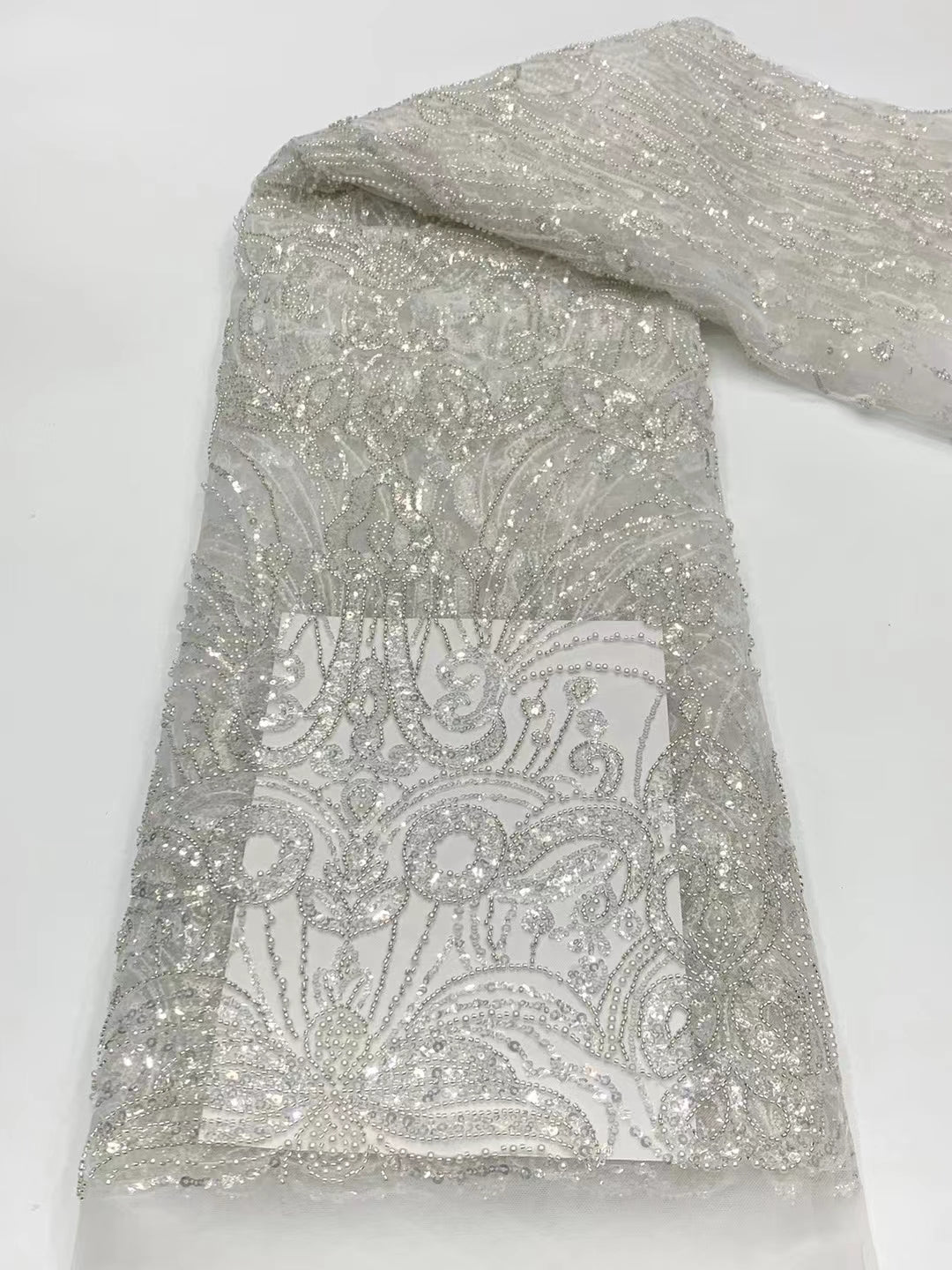 Women's Wedding Dress Embroidered Lace Fabric