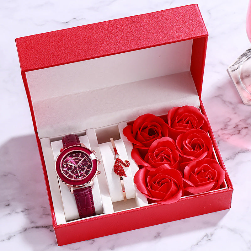 Set de regalo de reloj de mujer para el día de San Valentín