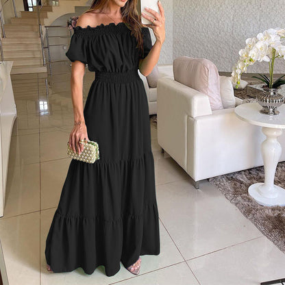 Modern Fashionable Off Neck Dress