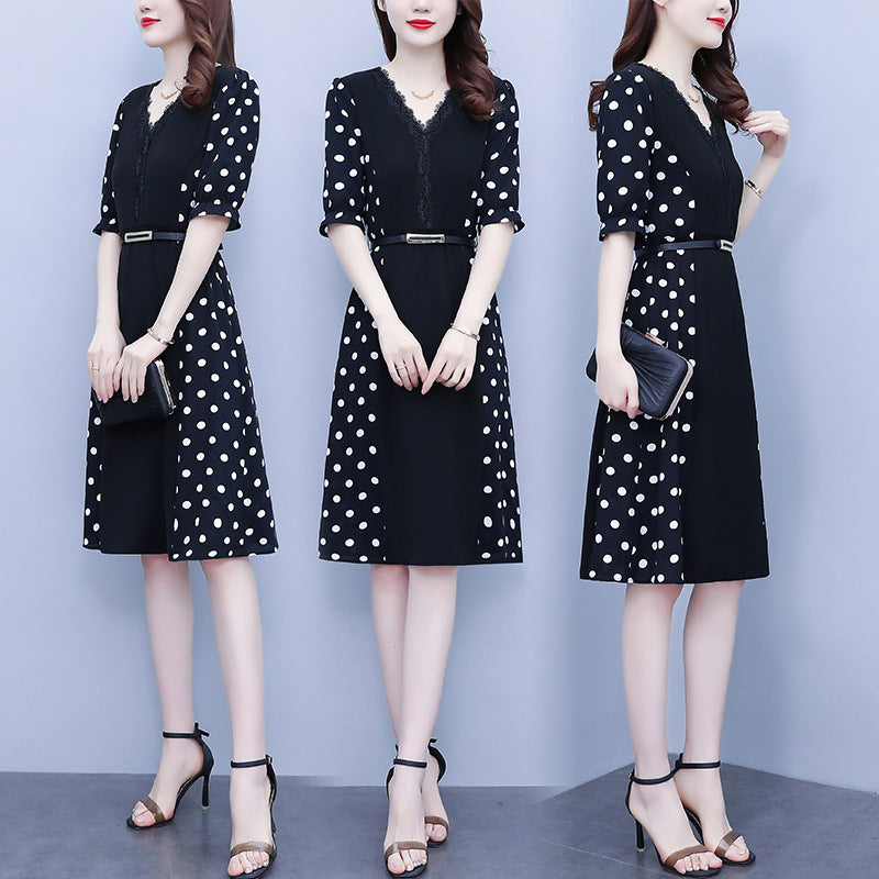 Fashion Slim Fit V-Neck Dress