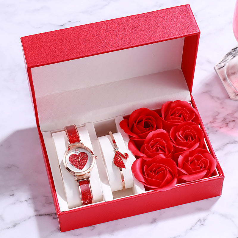 Set de regalo de reloj de mujer para el día de San Valentín