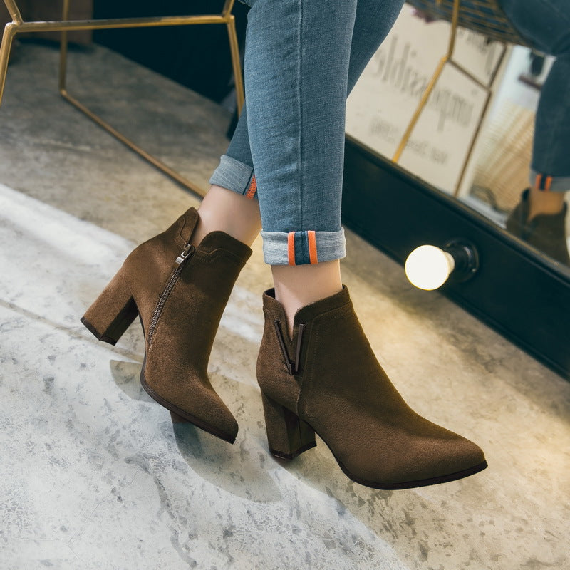 Wild Design Chunky Heel Boots