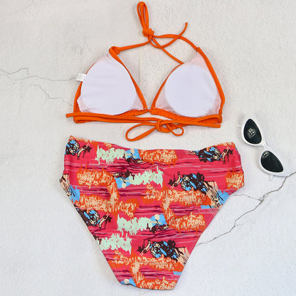 Waist Tie Bikini Swimsuit