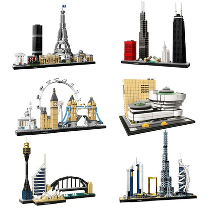 Architecture Paris Dubai London Sydney Chicago Shanghai Building Blocks Kit