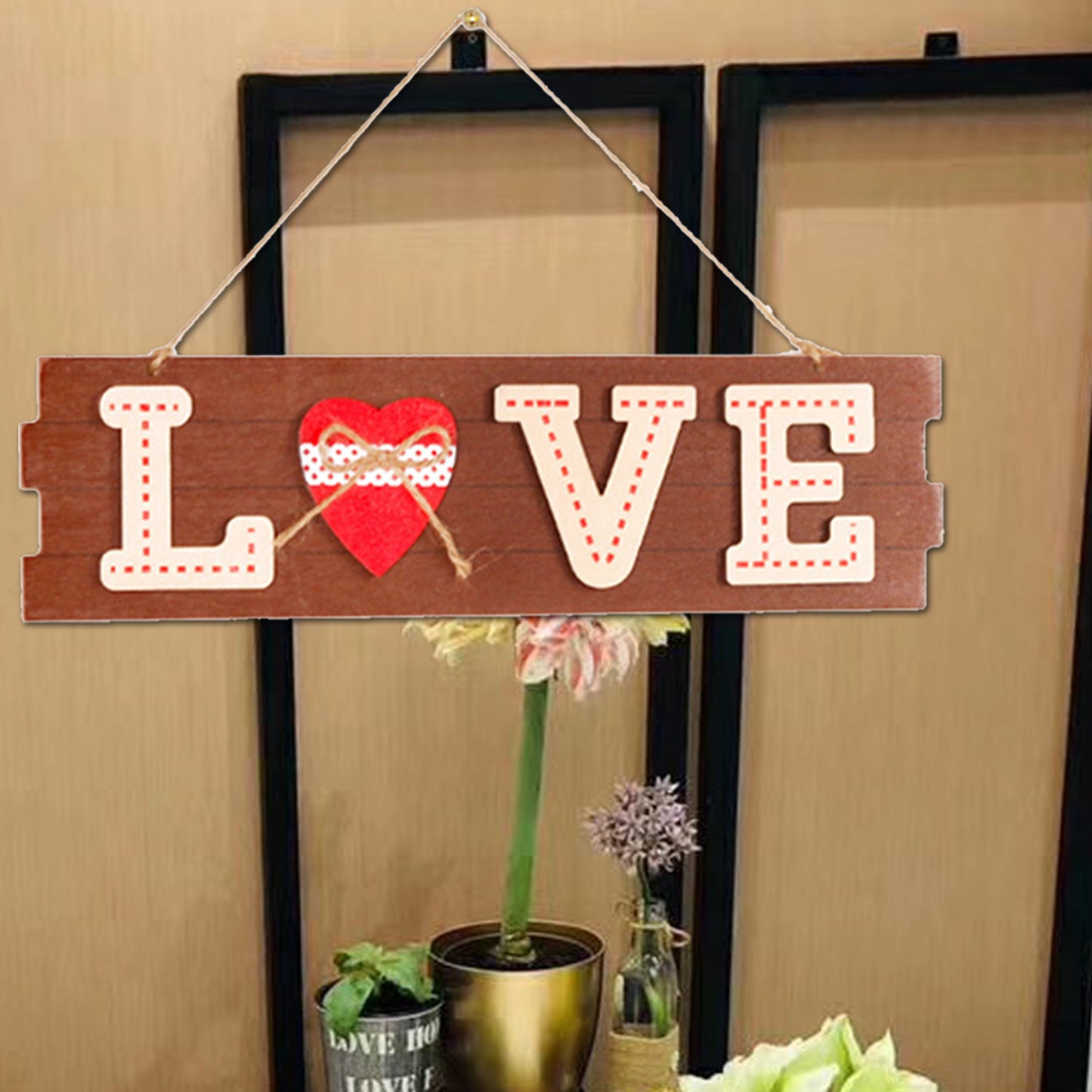 Valentine's Day Party Decorative Wooden Doorplate