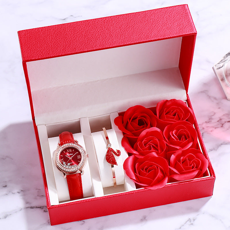 Set de regalo de reloj de mujer para el día de San Valentín