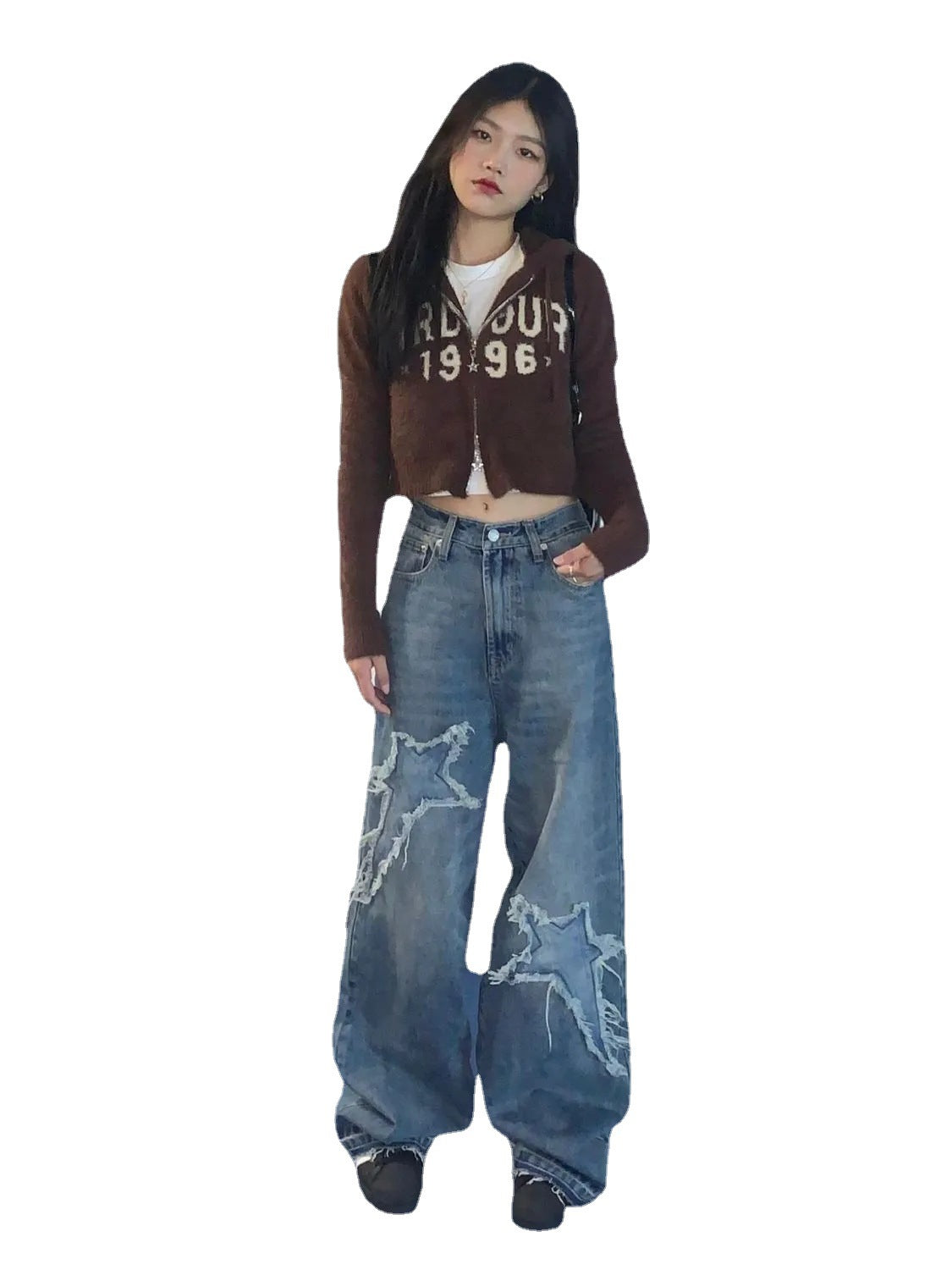 Women's High Street Over-sized Loose Fitting Jean