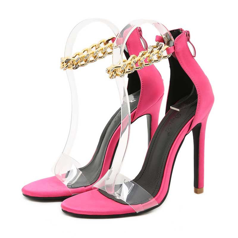 Transparent Word Super High Heel Sandals