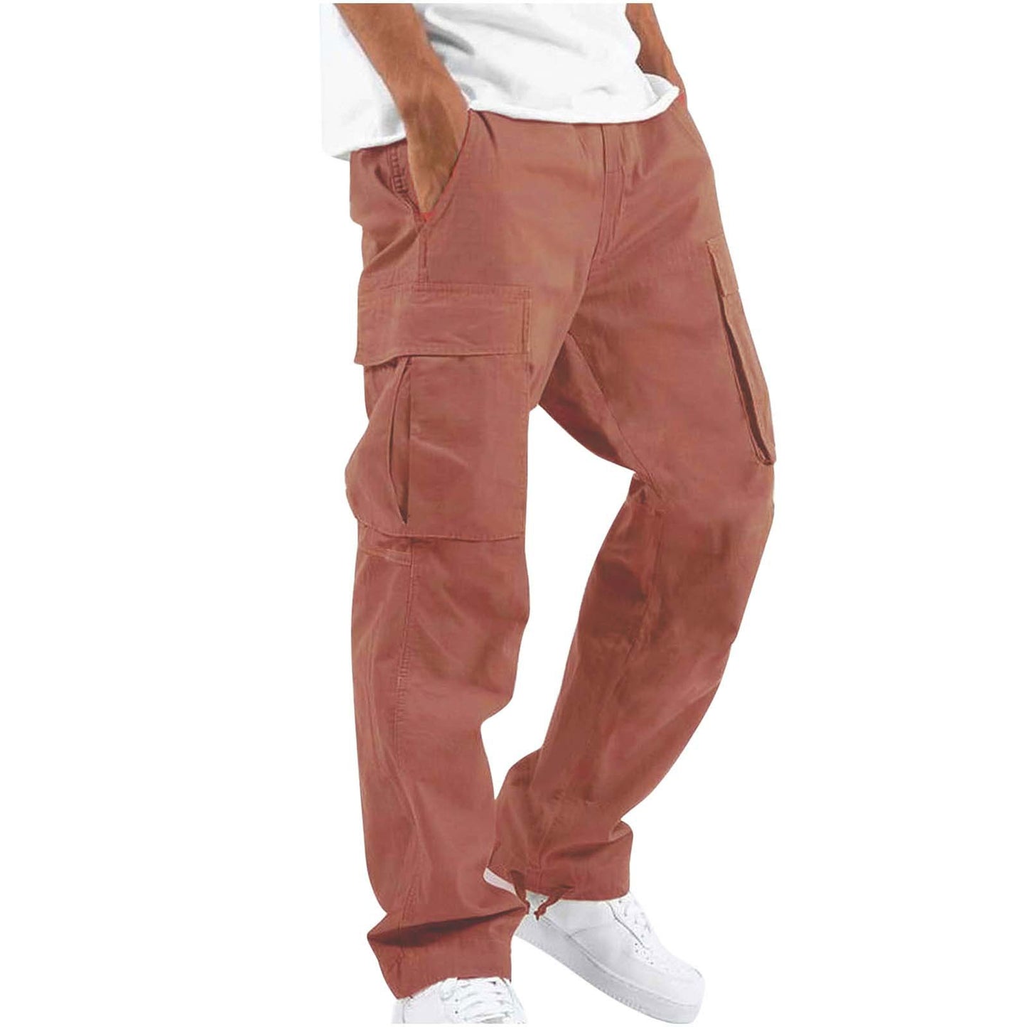 Workwear Drawstring Multi-pocket Casual Pants