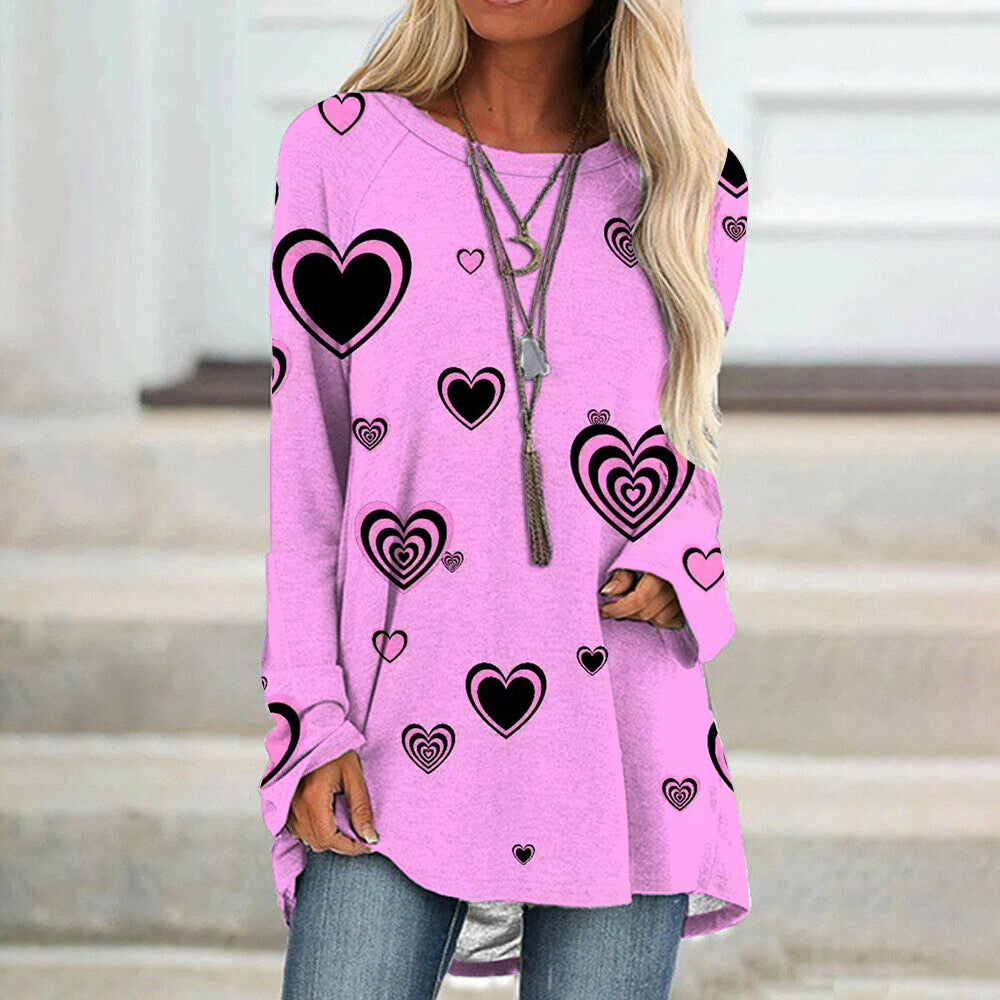 Love Print Long Sleeve Top