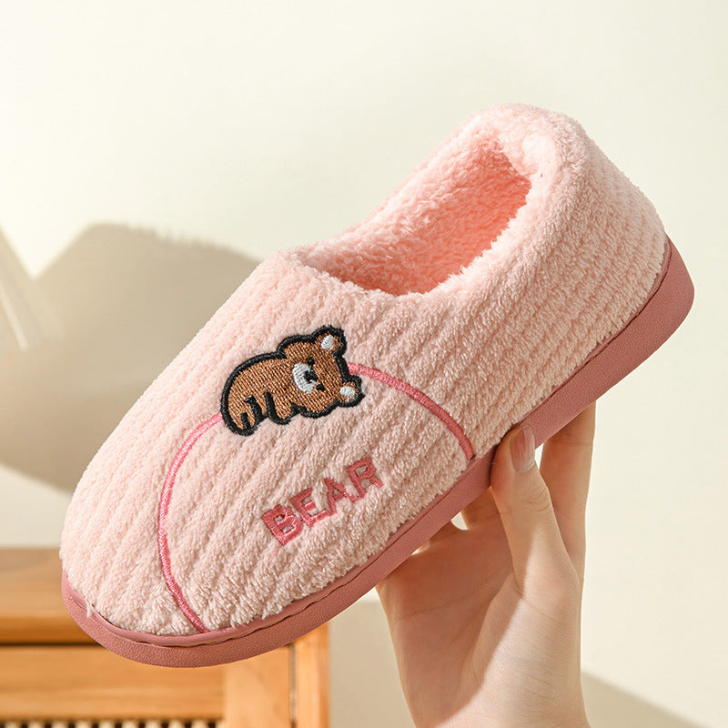 Bear Fuzzy Casual Non Slip House Shoes