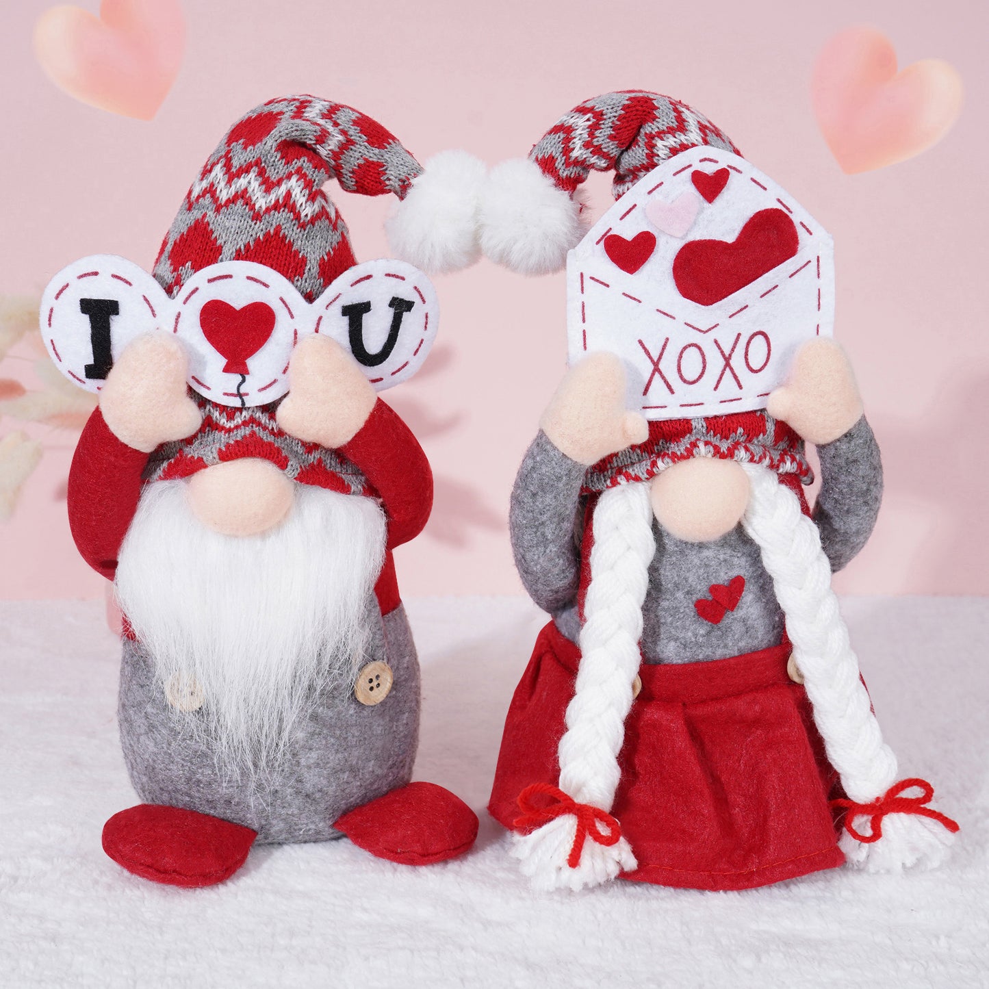 Valentine's Day Faceless Doll Raise Hand Decoration