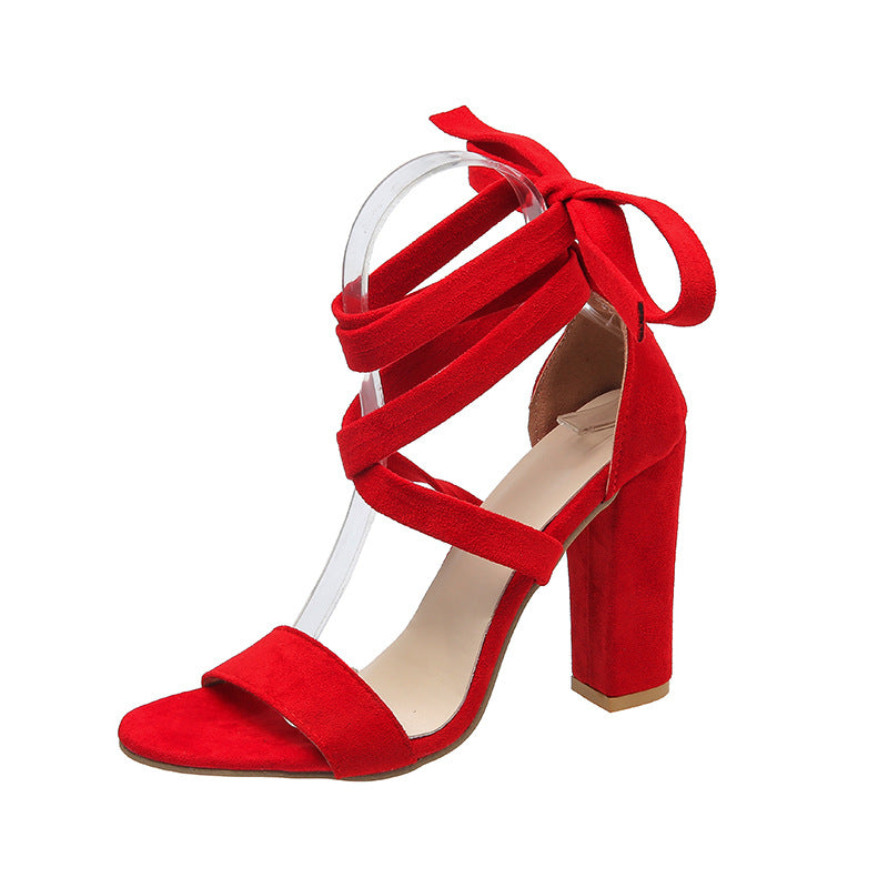 High Fashion Casual Bow Sandals w/ Thick Heel