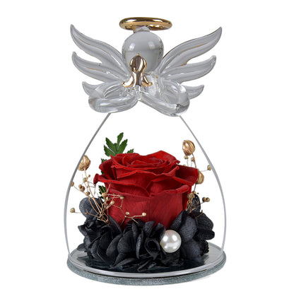 Valentine's Day Rose Glass Cover Ornaments