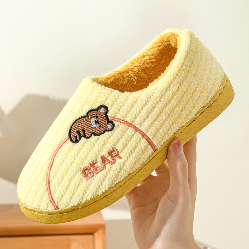 Zapatos de casa antideslizantes informales Bear Fuzzy