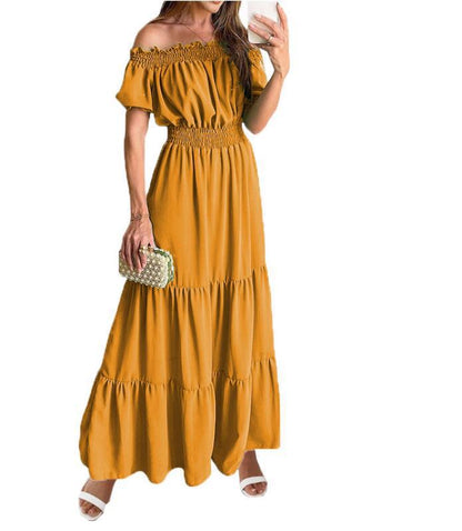 Modern Fashionable Off Neck Dress