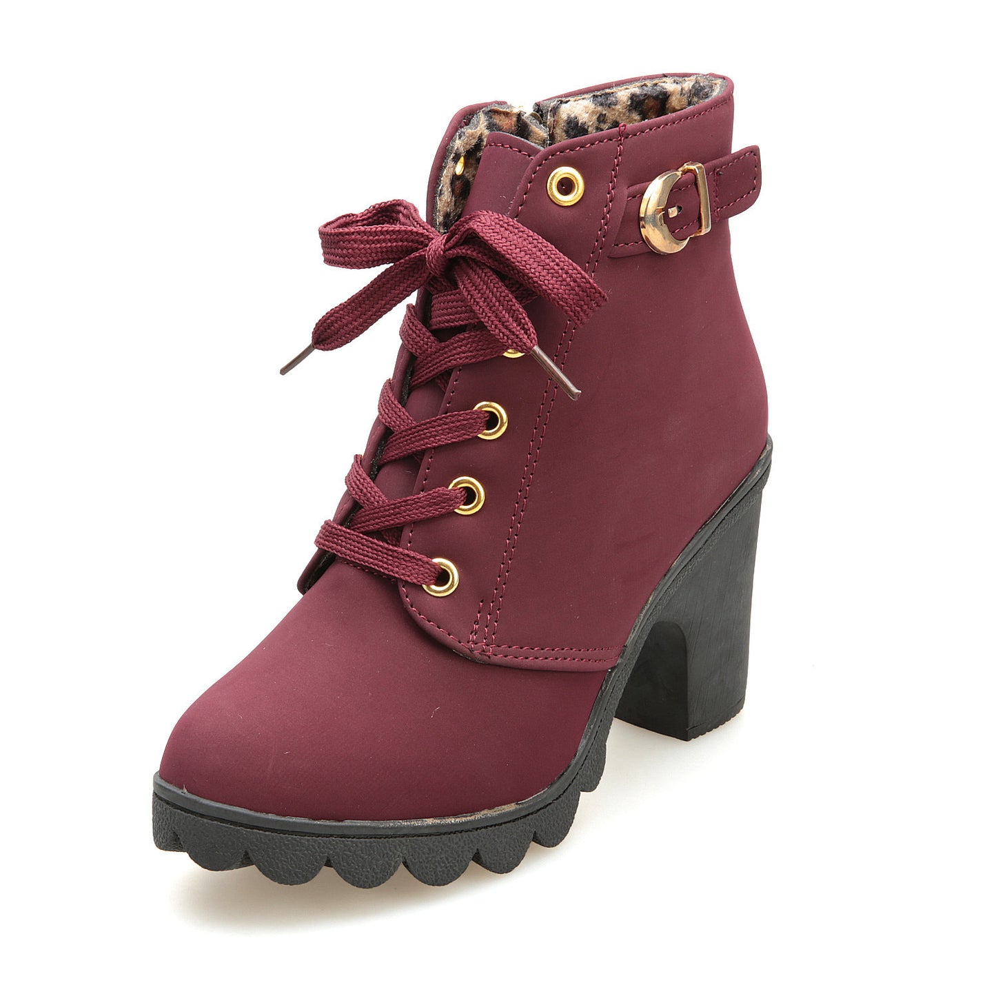 Botas Martin para mujer, botines para mujer con cordones, zapatos de tacón alto para mujer, botas Vintage para mujer