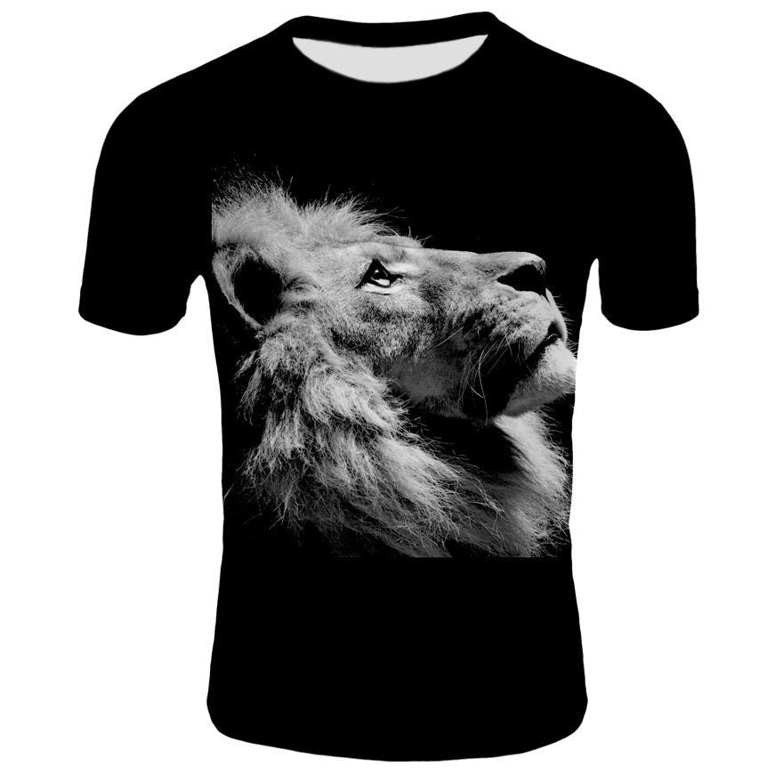 3d Men's T-shirt Animal Print Lion