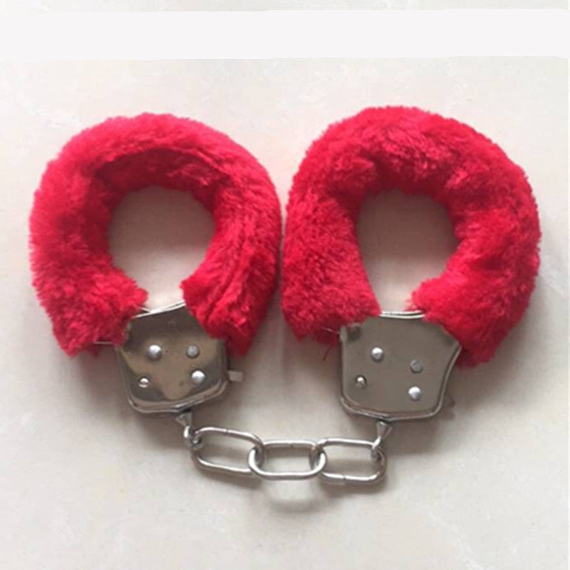 Valentine's Day Toy Plush Cuffs (SILVER=METAL)