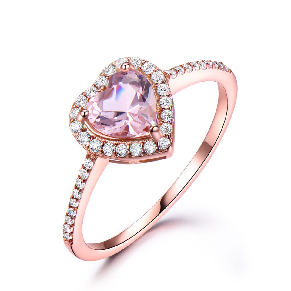 925 Sterling Silver  Morganite Ring