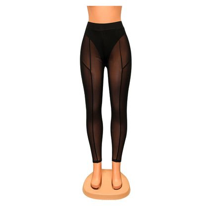 Fashion Skinny Mesh See-through Leggings