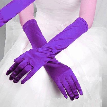 Wedding Dress Banquet Holiday Gloves Multicolor