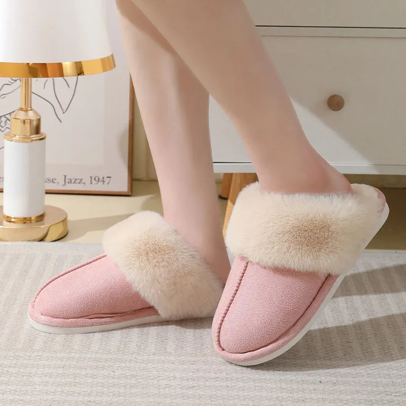 Zapatillas de casa de felpa cálidas de invierno