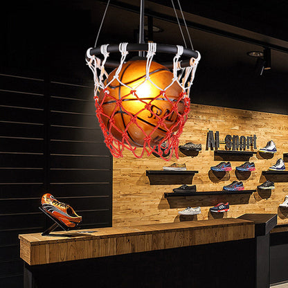 American Chandelier Retro Basketball Light Creative Restaurant Gymnasium