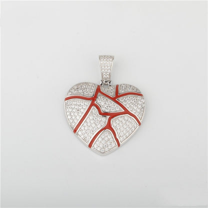 925 Silver Heart Shaped Zircon Pendant