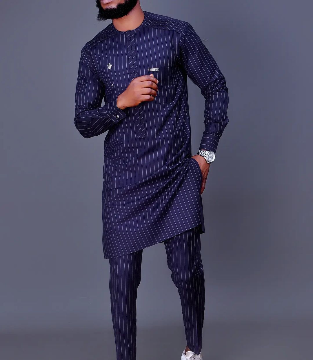 New Nubian Styled Embroidered Men's Suit Set