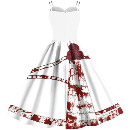 Digital Print Strap Dress