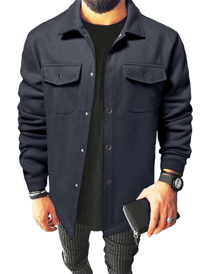 Casual Men's Brushed Shirt / Jacket