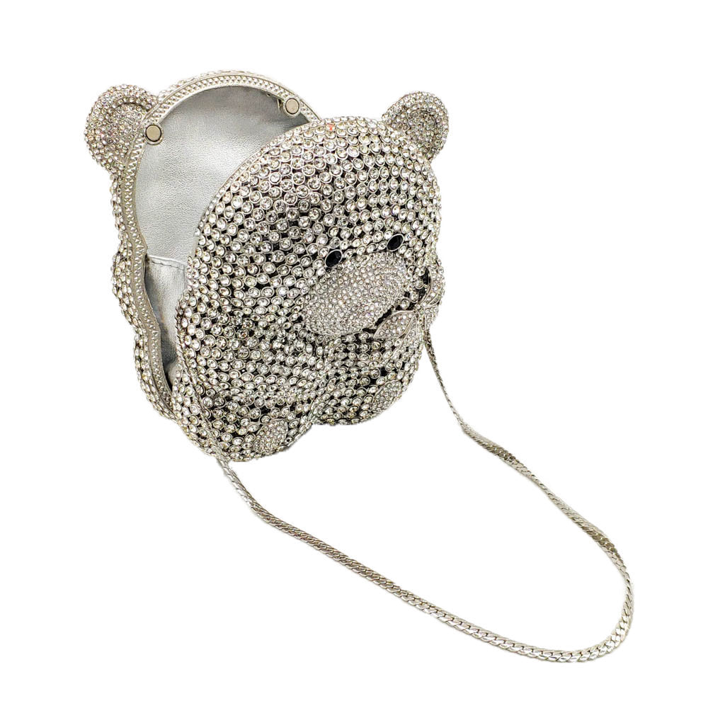 Bolso de noche para mujer con embrague de fiesta y diamantes de oso