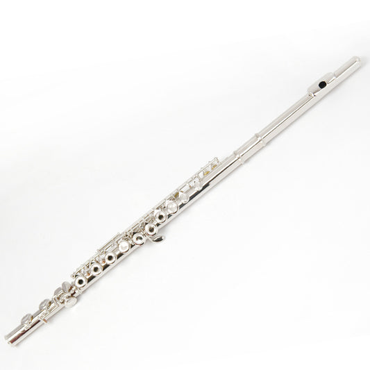 Flauta niquelada con llave C con orificio para llave electrónica de 16 orificios 