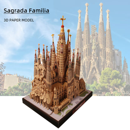 ON SALE!!! 505 OFF!!! Spain Sagrada Familia DIY 3D Paper Model Building Kit Cardboard