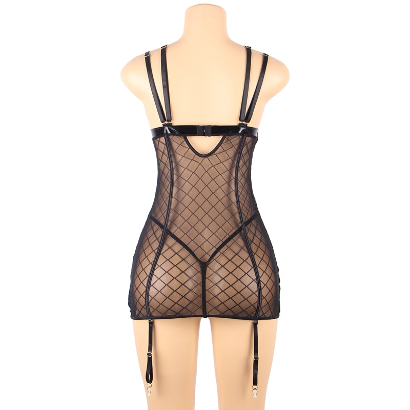 Luscious Lingerie Mesh Outfit (M-5XL)